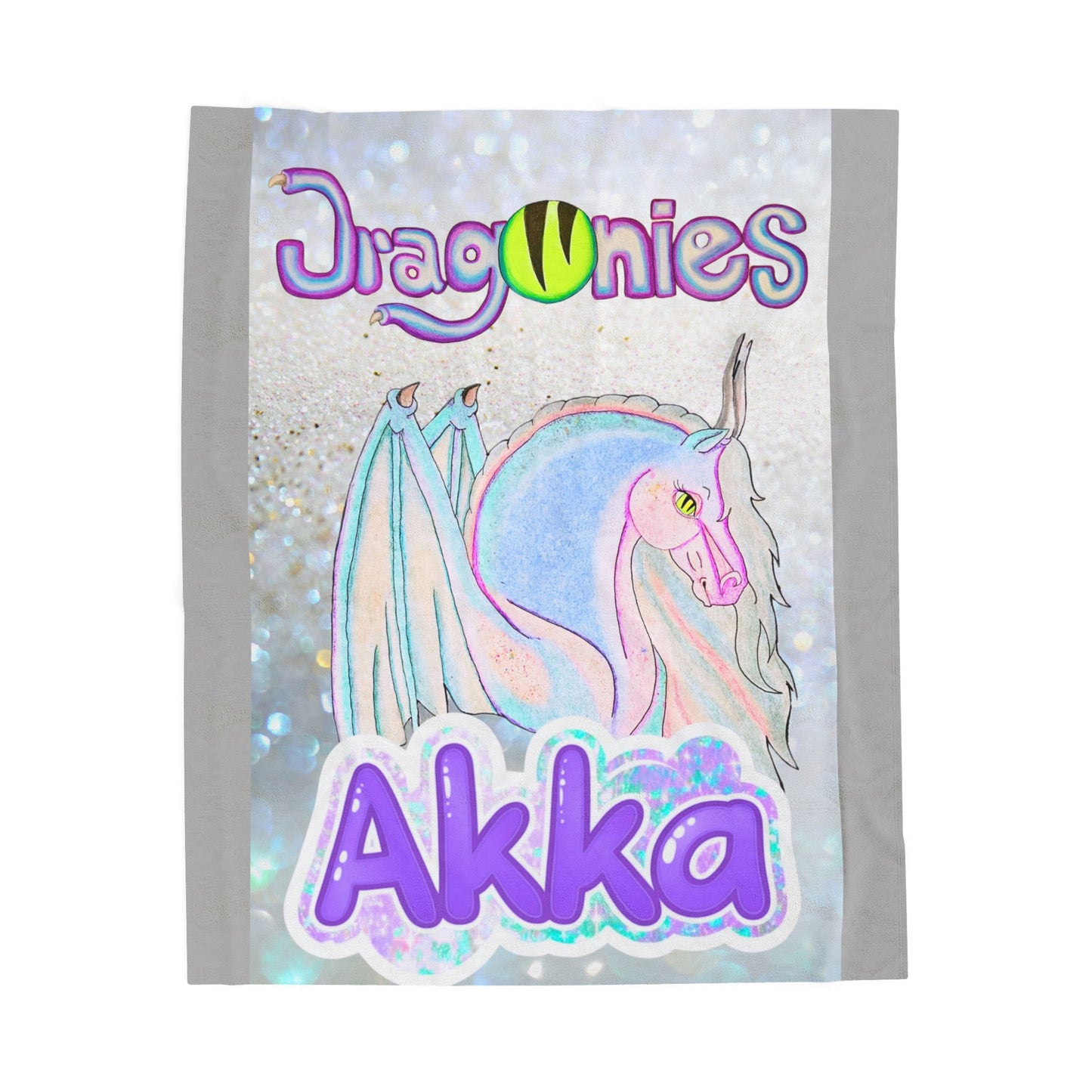 Akka Spirit Dragonies Velveteen Plush Blanket, Cozy Gift for Kids, Soft Throw for Home Decor, Perfect for Birthdays and Festivities, Snuggle Up in