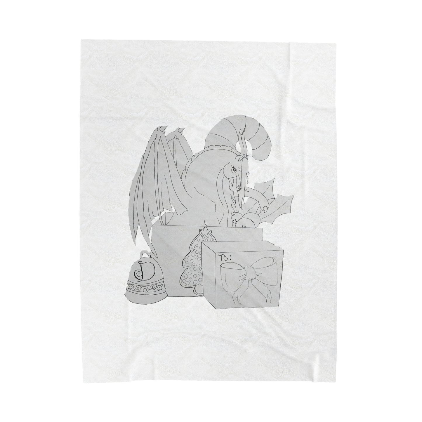 Color me Dragonies Merry Christmas Velveteen Plush Blanket - Cozy Holiday Gift, Halloween Decor, Throw Blanket, Soft Blanket, Christmas Gift