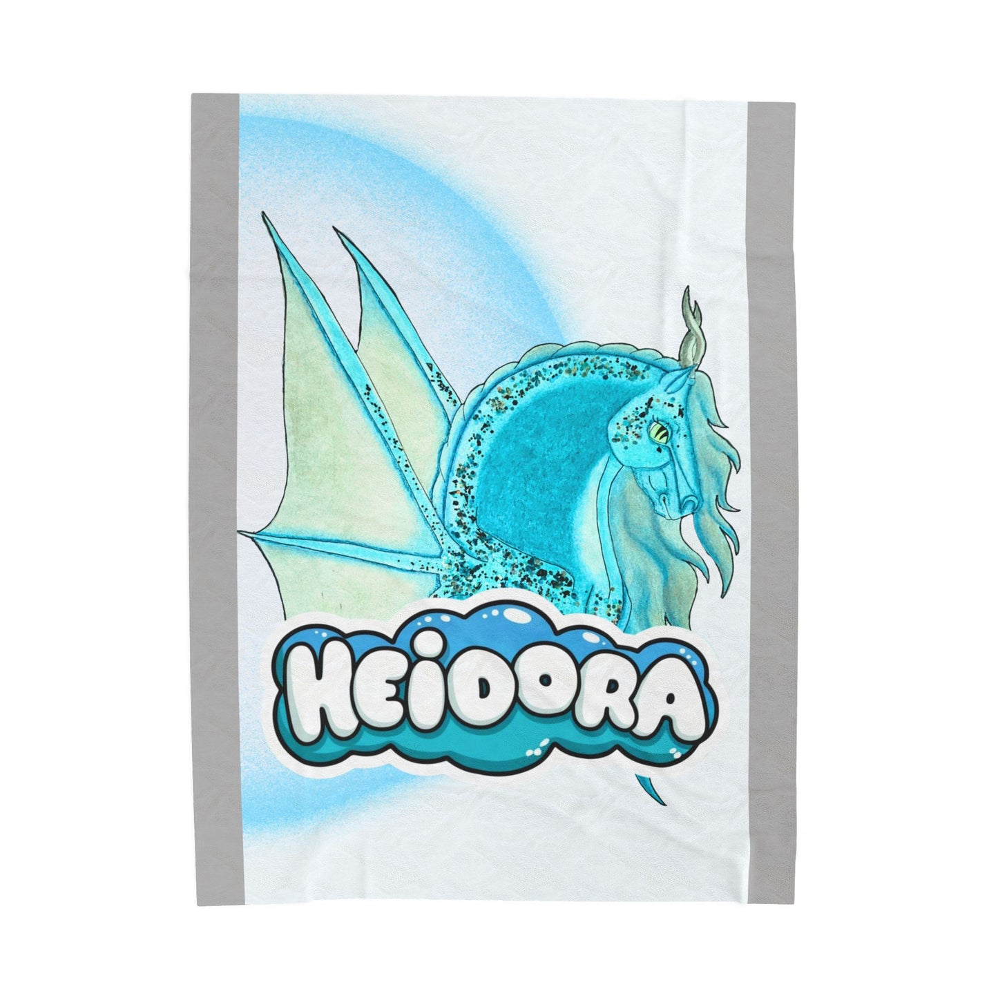 Heidorra Dragonies Velveteen Plush Blanket | Cozy Kids Gift, Soft Home Decor, Magical Dragon Theme, Fantasy Blanket, Perfect for All Ages,