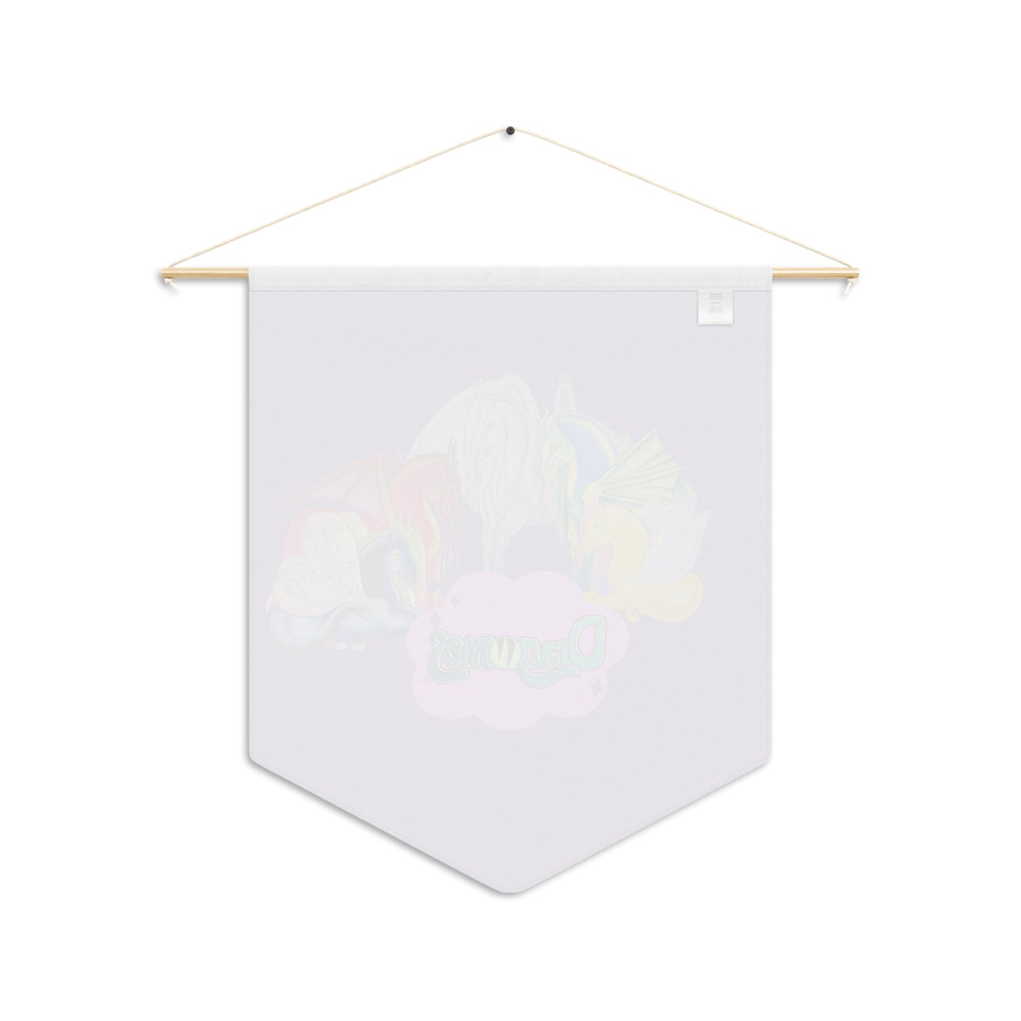 Dragonies Pennant Wall Decor, Fantasy Wall Hanging, Kids Room Art, Playroom Decor, Birthday Gift, Whimsical Banner