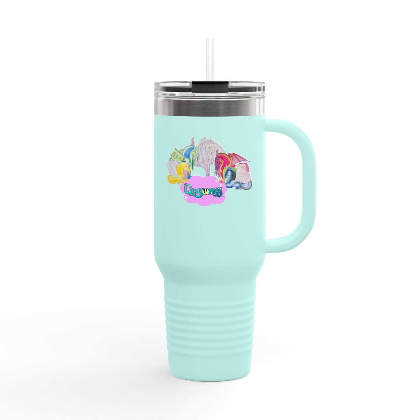 Dragonies Elementals Insulated Travel Mug, 40oz - Perfect for Coffee Lovers, Gifts for Her, Road Trips, Fun Designs, Eco-Friendly Drinkware
