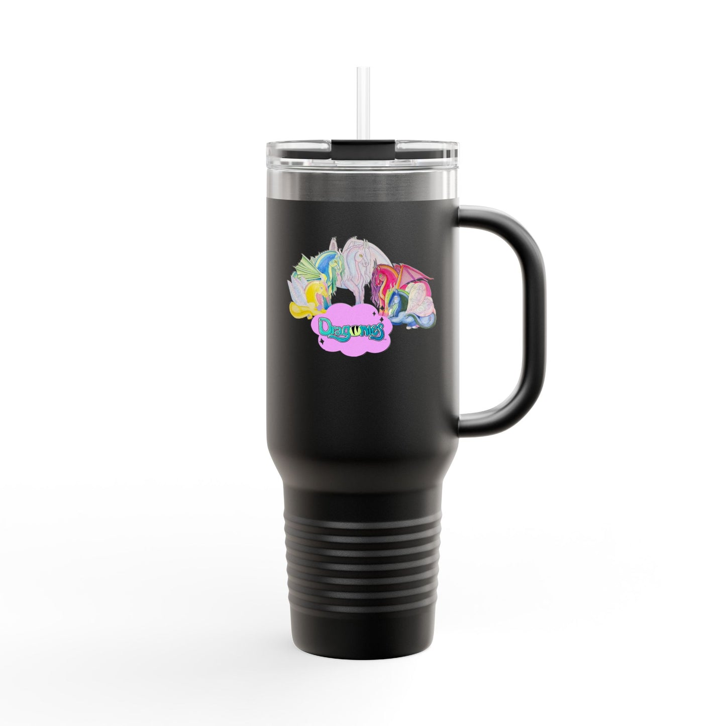 Dragonies Elementals Insulated Travel Mug, 40oz - Perfect for Coffee Lovers, Gifts for Her, Road Trips, Fun Designs, Eco-Friendly Drinkware