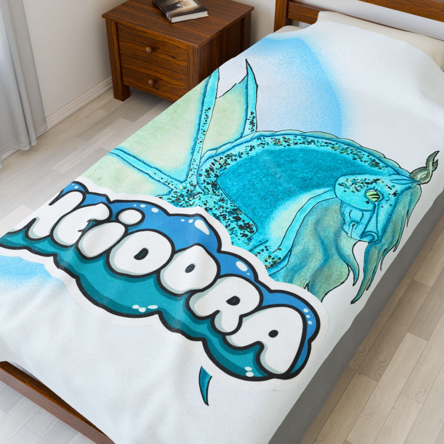 Heidorra Dragonies Velveteen Plush Blanket | Cozy Kids Gift, Soft Home Decor, Magical Dragon Theme, Fantasy Blanket, Perfect for All Ages,