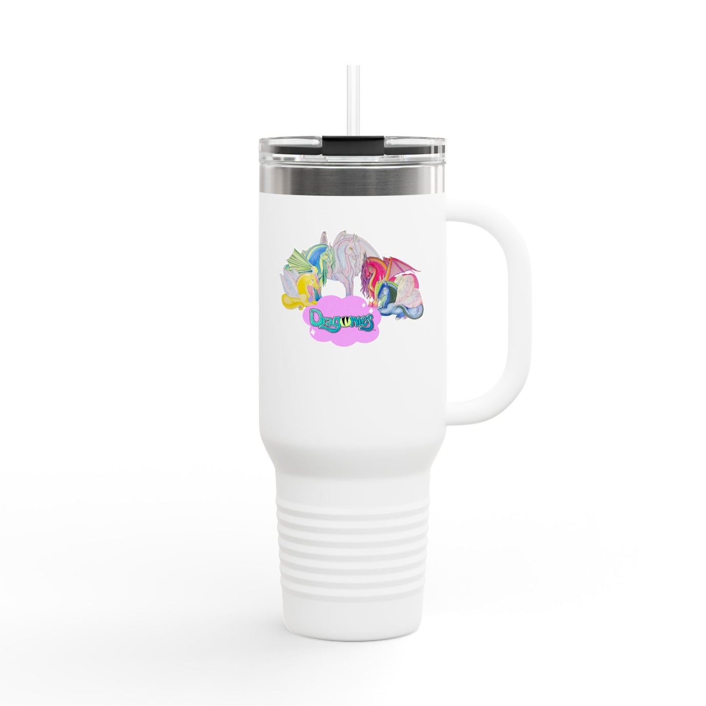 Dragonies Elementals Insulated Travel Mug, 40oz - Perfect for Coffee Lovers, Gifts for Her, Road Trips, Fun Designs, Eco-Friendly Drinkware