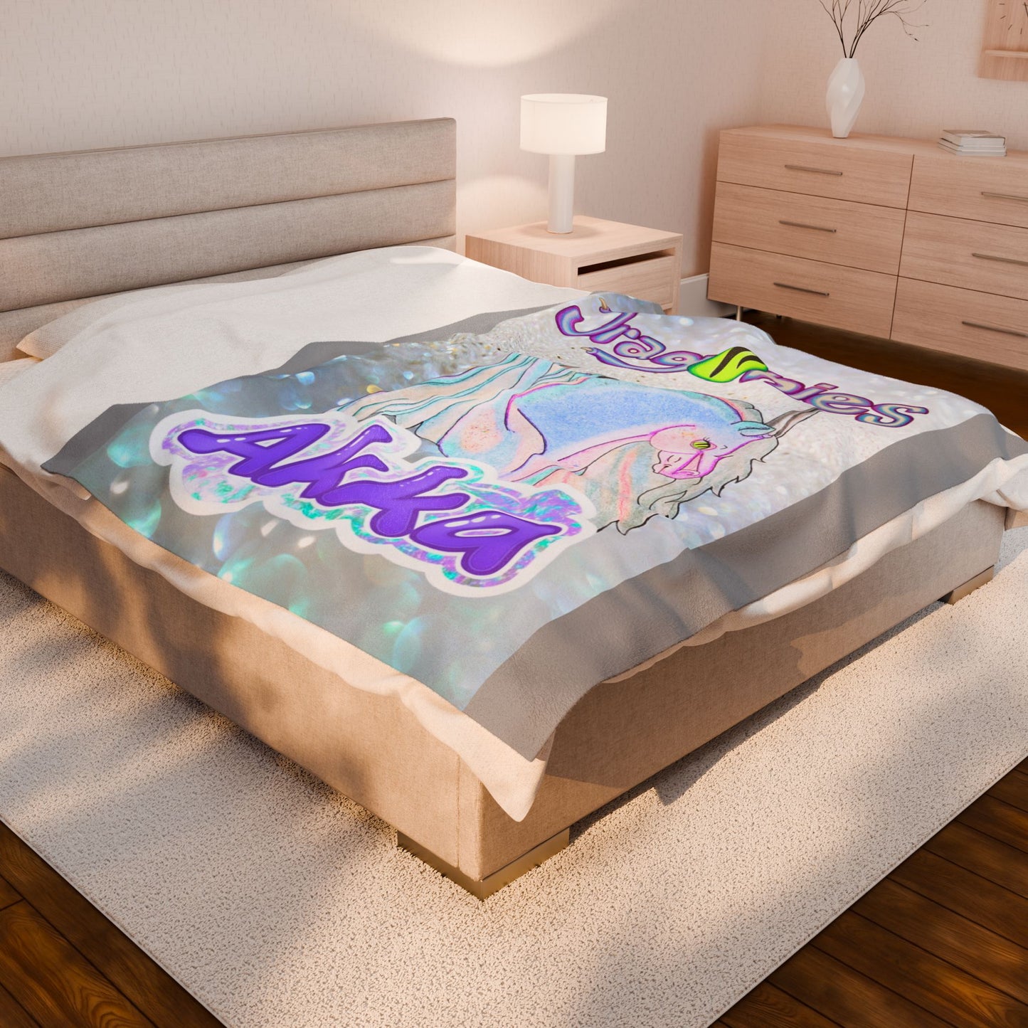 Akka Spirit Dragonies Velveteen Plush Blanket, Cozy Gift for Kids, Soft Throw for Home Decor, Perfect for Birthdays and Festivities, Snuggle Up in