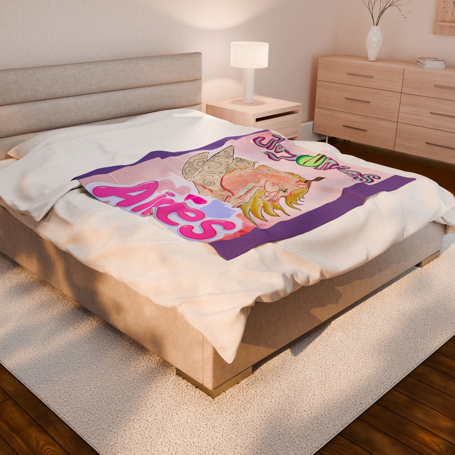 Airess Air Elemental Dragonies Plush Blanket, Cozy Throw for Kids, Magical Gift, Nursery Décor, Soft Plush Blanket for All Seasons, Fantasy Home Decor
