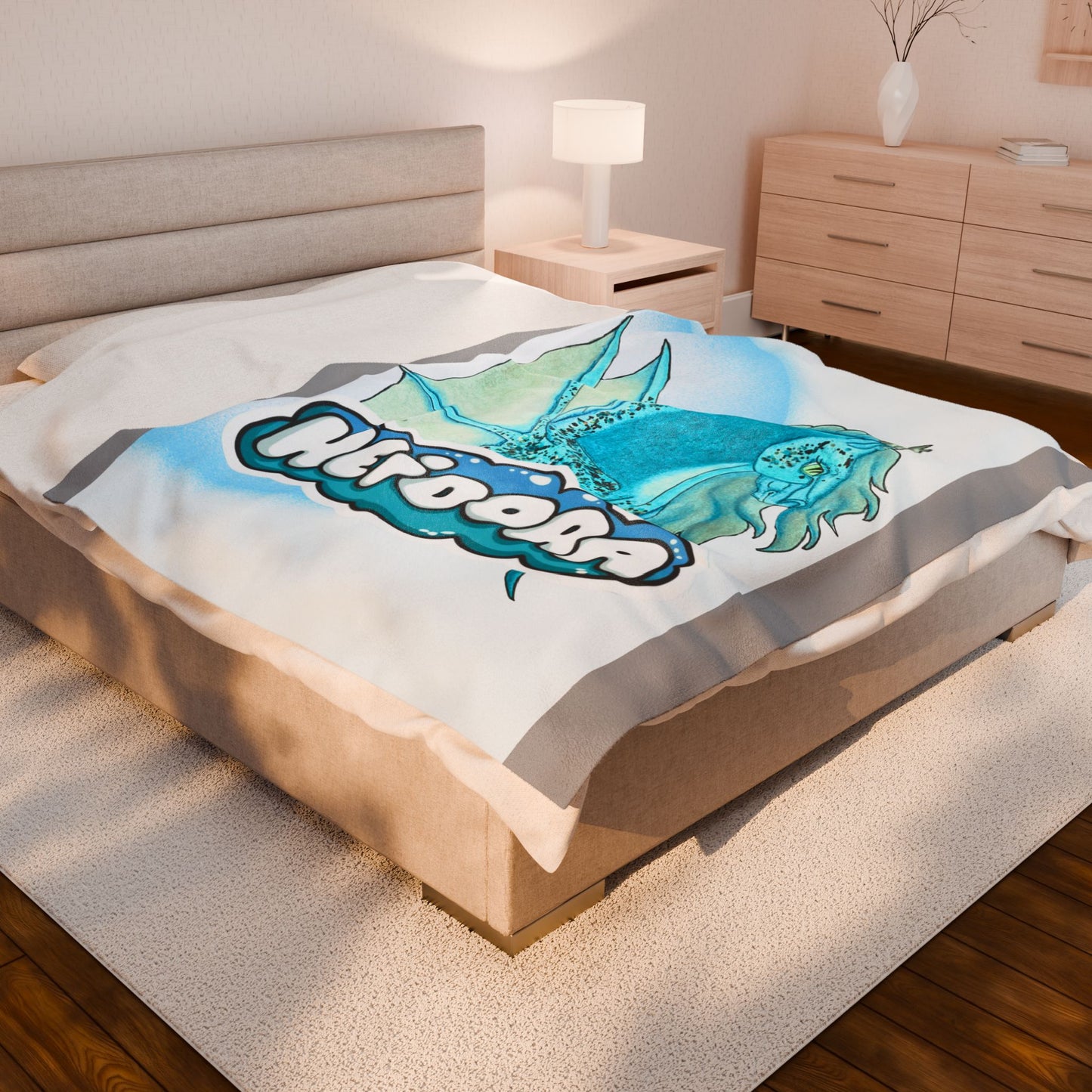 Heidorra Dragonies Velveteen Plush Blanket | Cozy Kids Gift, Soft Home Decor, Magical Dragon Theme, Fantasy Blanket, Perfect for All Ages,