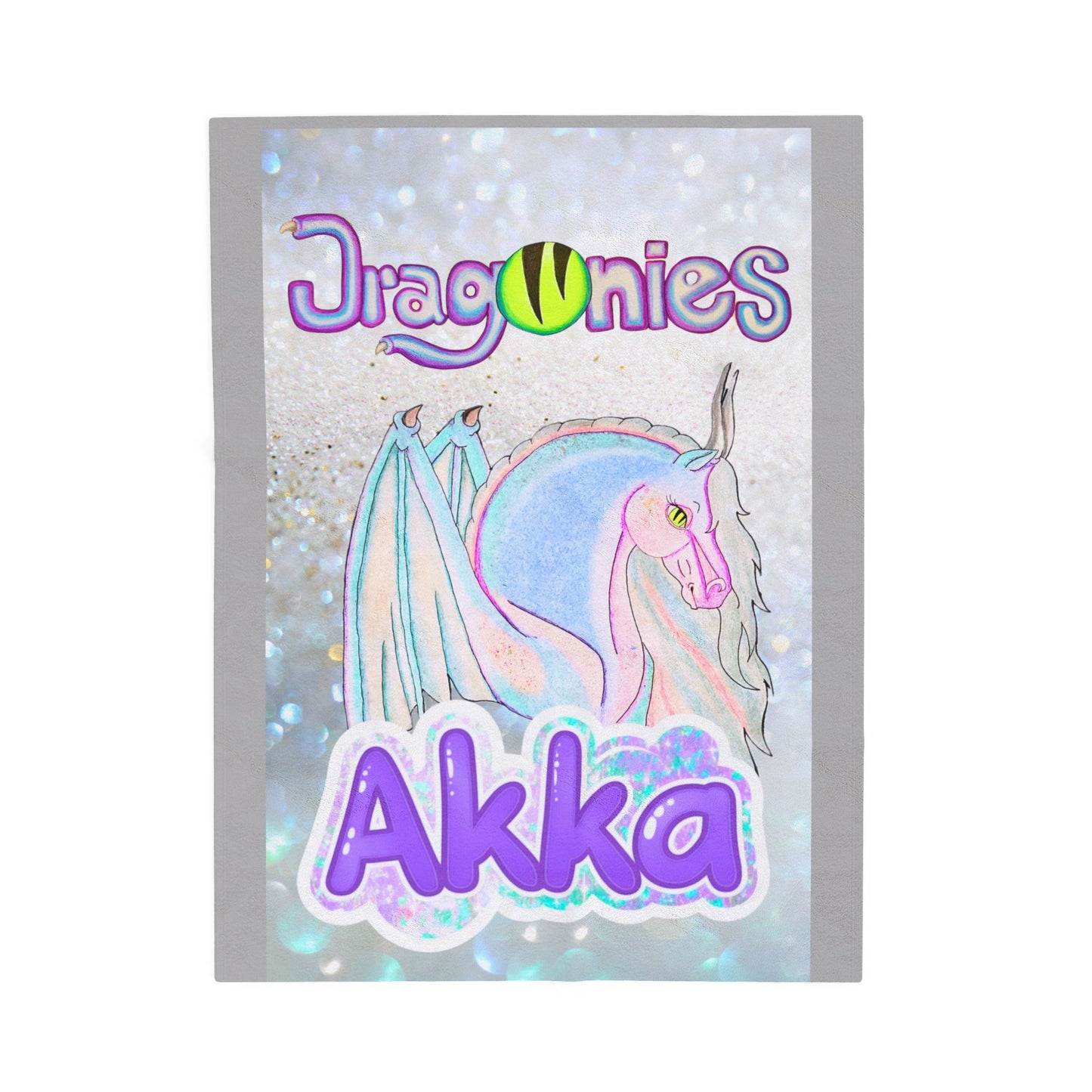 Akka Spirit Dragonies Velveteen Plush Blanket, Cozy Gift for Kids, Soft Throw for Home Decor, Perfect for Birthdays and Festivities, Snuggle Up in