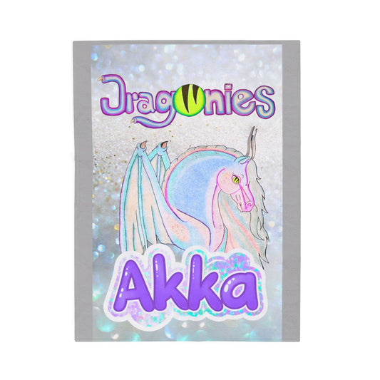 Akka Spirit Dragonies Velveteen Plush Blanket, Cozy Gift for Kids, Soft Throw for Home Decor, Perfect for Birthdays and Festivities, Snuggle Up in