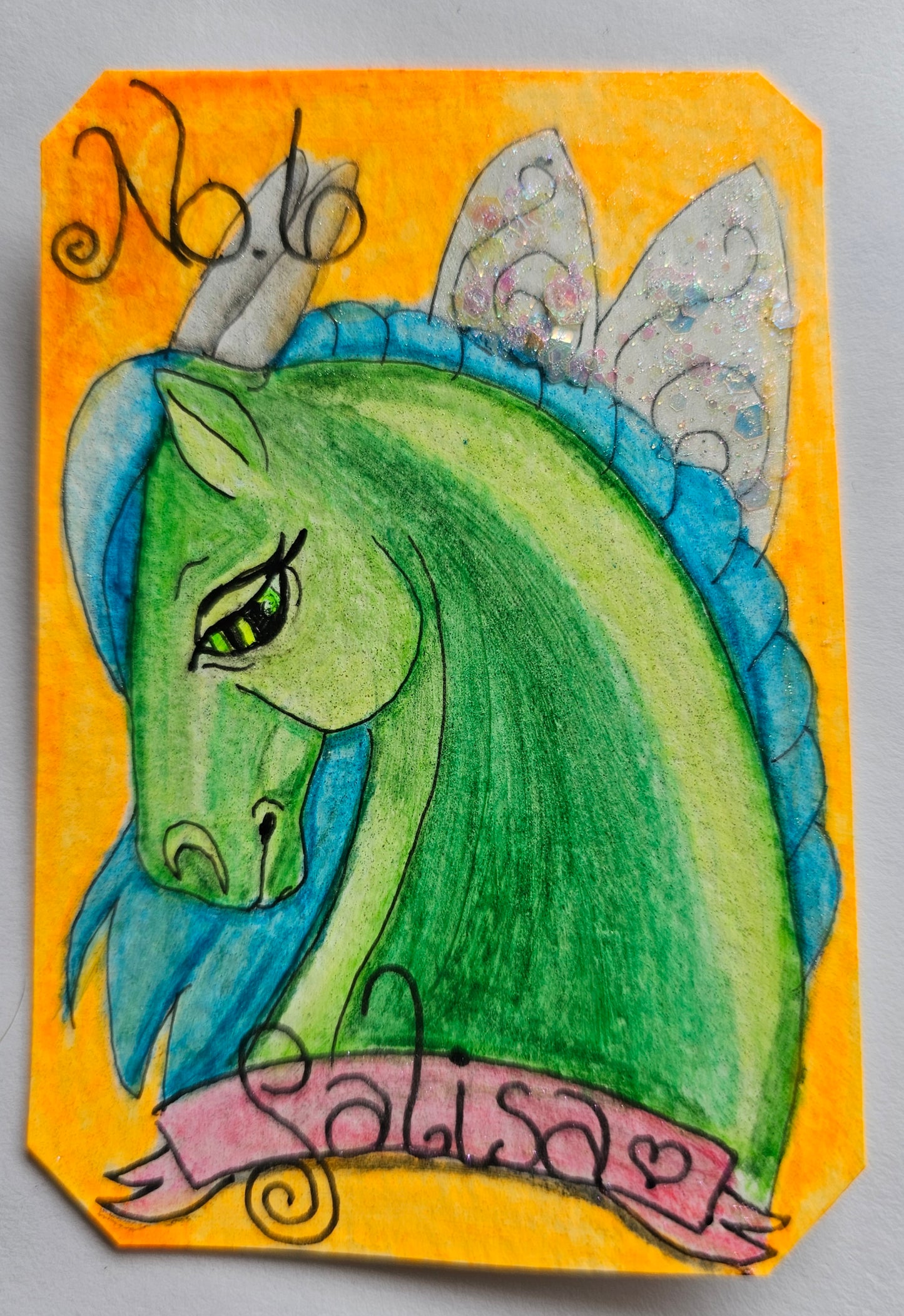 No. 6 SALISA Dragonies 3x4 ACEO Collector Cards original art