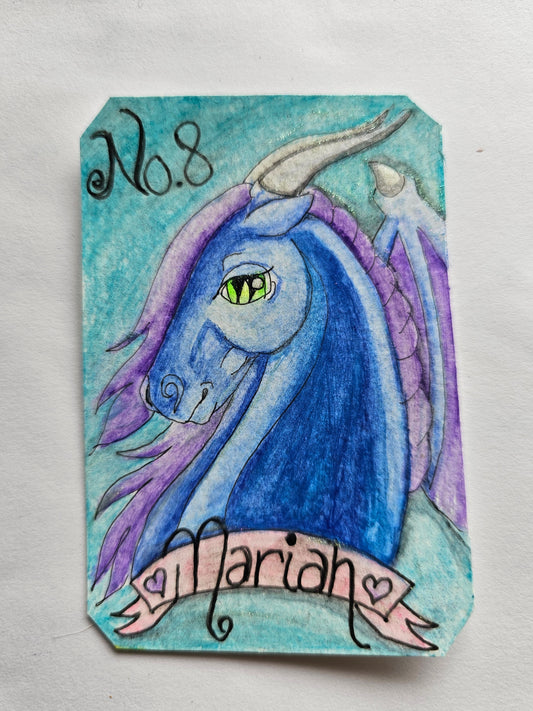 No. 8 MARIAH Dragonies 3x4 inch ATC ACEO Collector Cards original