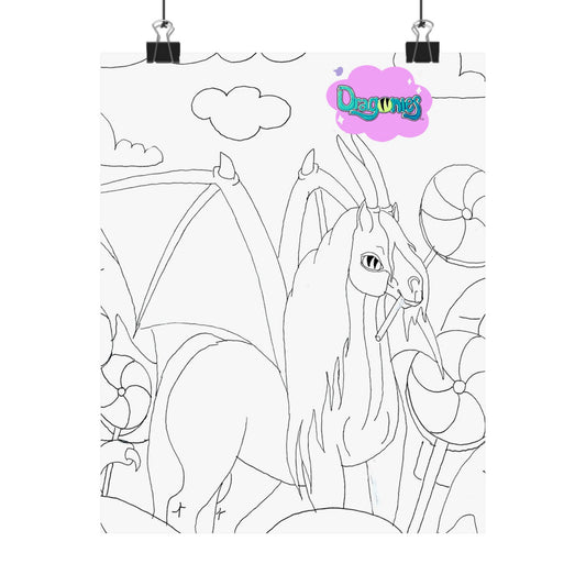 Candy Dream Dragonies Matte Vertical Posters, Horse Decor, Home Art Print, Wall Art for Animal Lovers, Gift for Equestrians, Kid's Room [...]