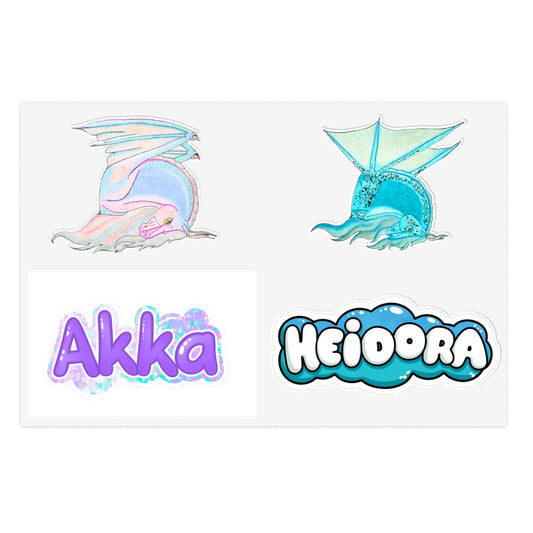 Akka and Heidorra Sticker Sheets for Personalization, Cute Decorative Stickers, Perfect for Kids, Gifts, Journals, Scrapbooking, Holiday