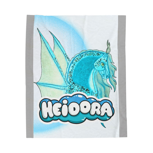 Heidorra Dragonies Velveteen Plush Blanket | Cozy Kids Gift, Soft Home Decor, Magical Dragon Theme, Fantasy Blanket, Perfect for All Ages,