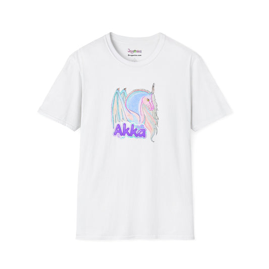 Akka the Elemental Spirit Dragonies Graphic T-Shirt | Fun Rainbow Tee for Kids and Adults, Perfect Birthday Gift, Everyday Wear, Fantasy Lover